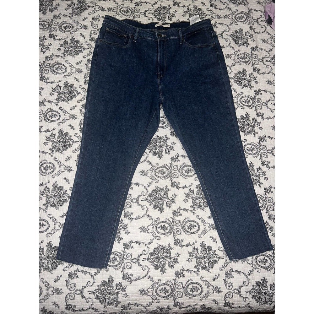 LEVI'S 721 WOMEN'S HIGH RISE SKINNY JEAN Stretch Blue Denim sz 34 x 25 Jeans